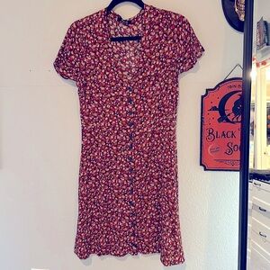 Madewell Mini Button Up Floral Dress
